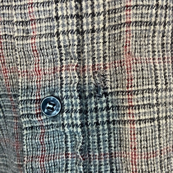 Vintage Sir Pendleton Wool Button Down Shirt Plaid Check Flannel Lined L - Picture 4 of 6